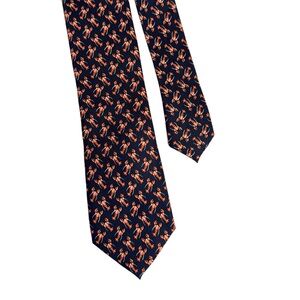 Mens Lobster Tie Coastal Nautical Silk Beach Vacation Novelty